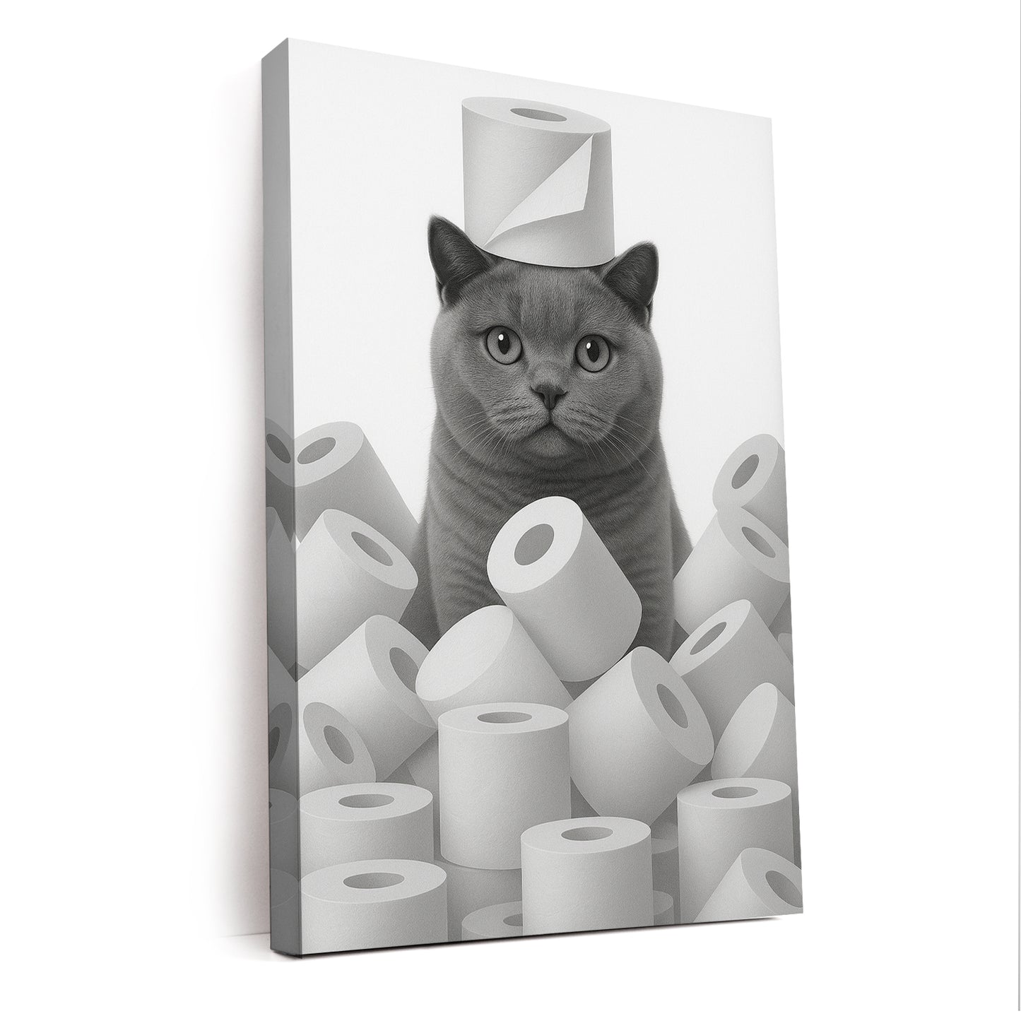 Custom Photo Cat Bathroom Canvas