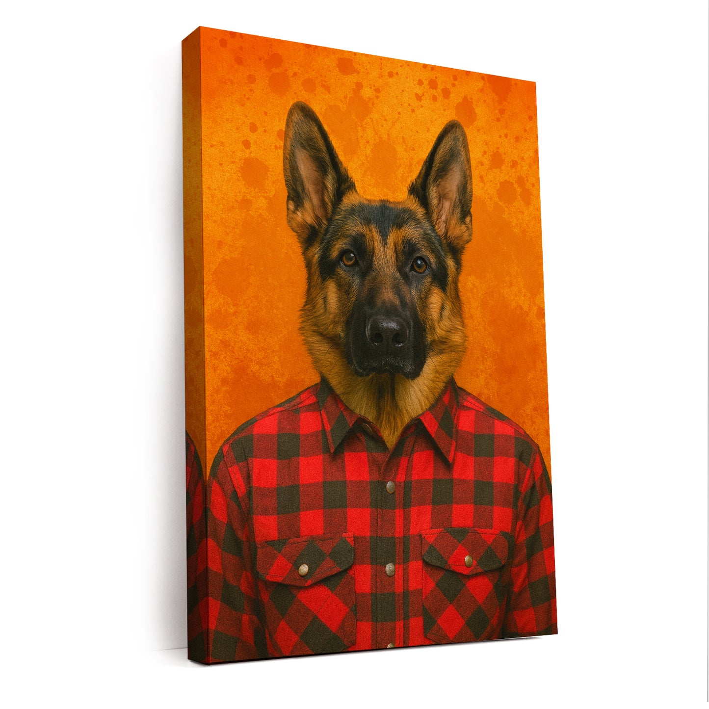 Custom Photo Dog In Red Shirt Canvas Gift For Dog Lovers