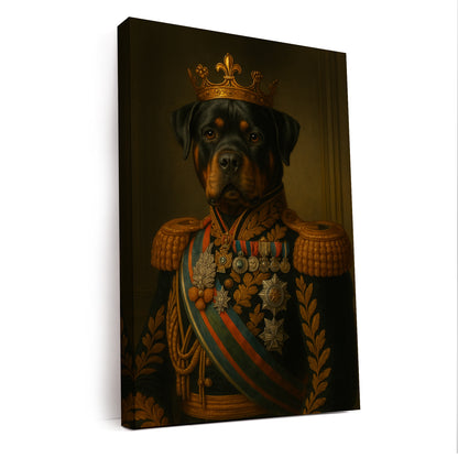 Custom Photo Dog King Crown Royal Canvas _ Gift For Dog Lovers