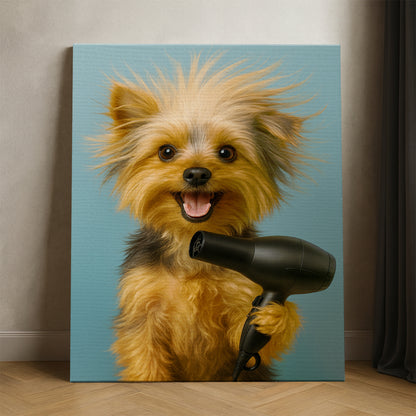 Custom Photo Dog Bathroom Style 35 Canvas Gift For Dog Lovers