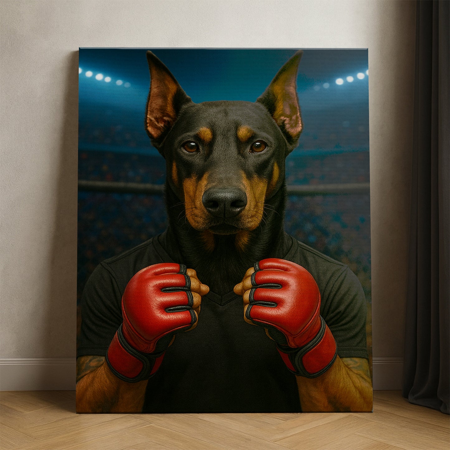 Custom Photo Mma Dog Canvas Gift For Dog Lovers