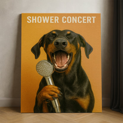 Custom Photo Dog Bathroom Style 32 Canvas Gift For Dog Lovers