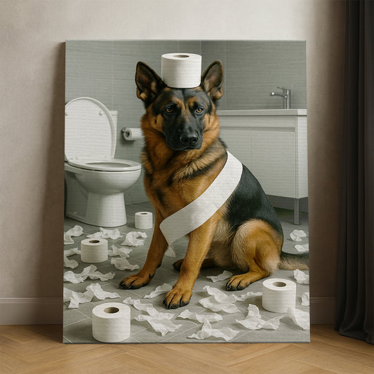 Custom Photo Dog Bathroom Style 19 Canvas Gift For Dog Lovers