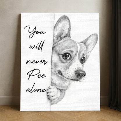 Custom Photo Dog Breed Bathroom Canvas Gift For Dog Lovers