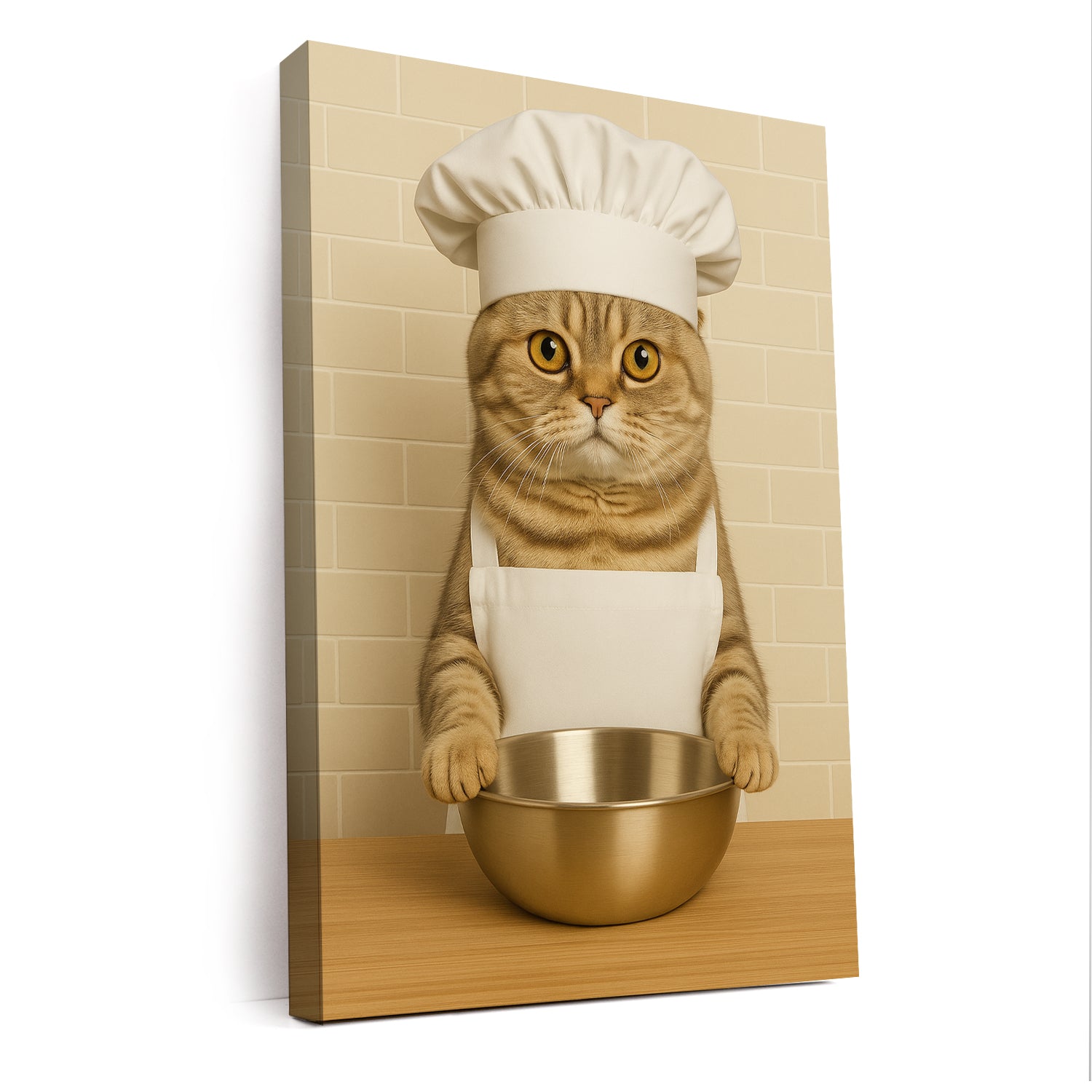 Custom Photo Cat Chef Canvas Gift For Cat Lovers