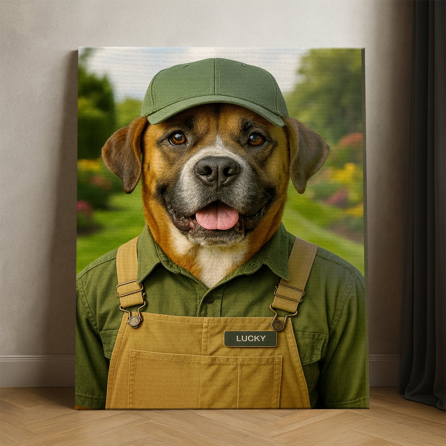 Custom Photo Gardener 2 Dog Canvas Gift For Dog Lovers