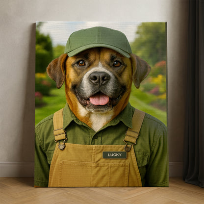 Custom Photo Gardener 2 Dog Canvas Gift For Dog Lovers