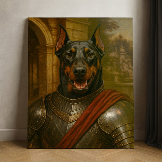 Custom Photo Dog Knight Canvas Gift For Dog Lovers