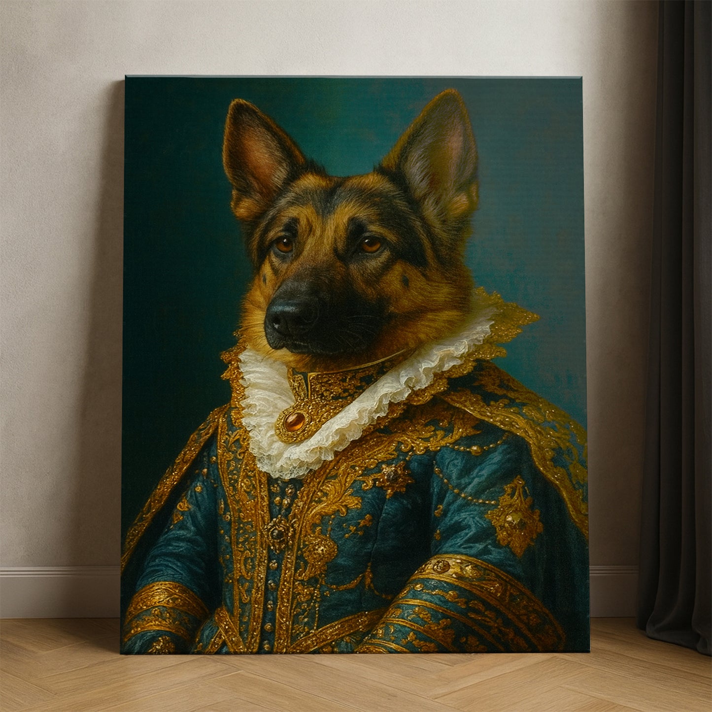 Custom Photo Dog Royal Style 4 Canvas Gift For Dog Lovers