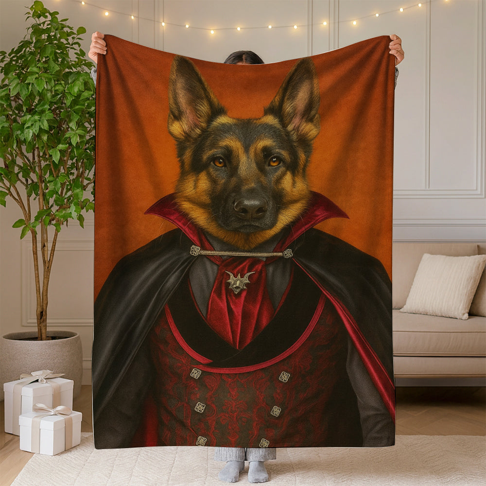 Custom Photo Vampire Dog BlanketGift For Dog Lovers