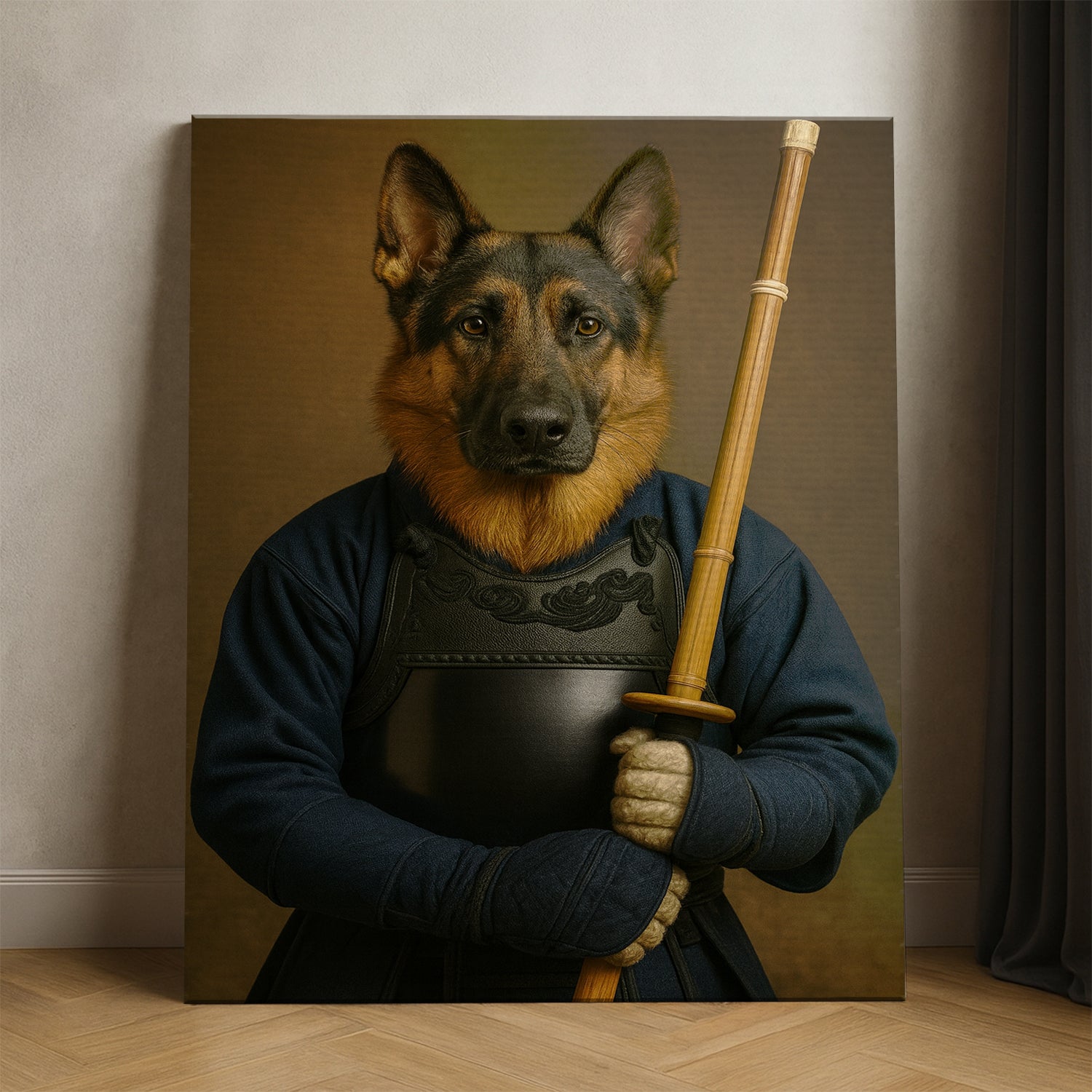 Custom Photo Kendo Dog Canvas Gift For Dog Lovers
