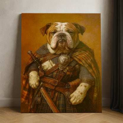 Custom Photo Royal Knight Dog Canvas Gift For Dog Lovers