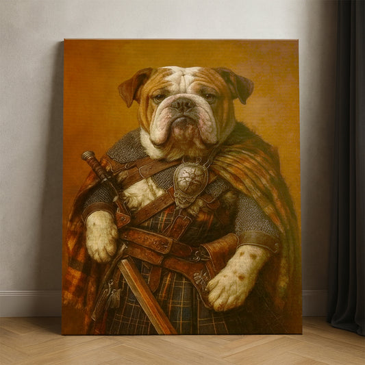 Custom Photo Royal Knight Dog Canvas Gift For Dog Lovers