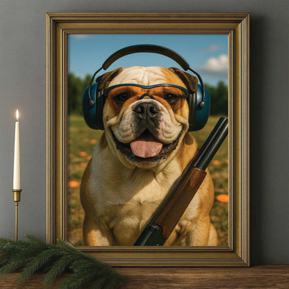 Custom Photo Lacrosse Dog Canvas Framed Wall Art Gift For Dog Lovers