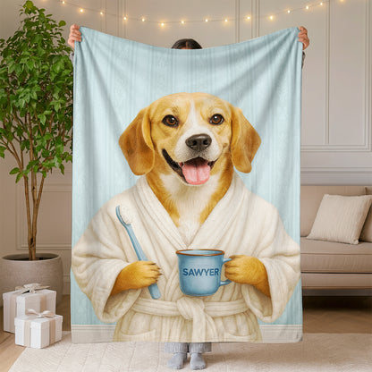 Custom Photo Dog Bathroom BlanketDog Gifts Lovers