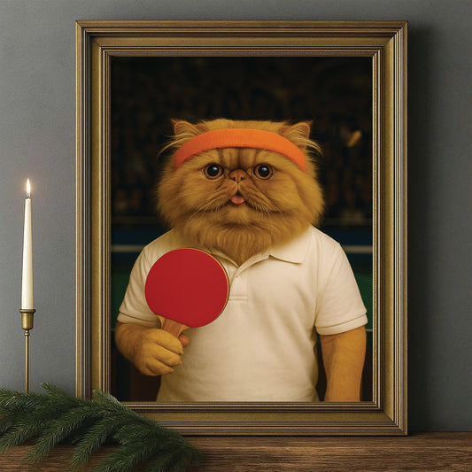 Custom Photo Table Tennis Cat Gift For Cat Lovers