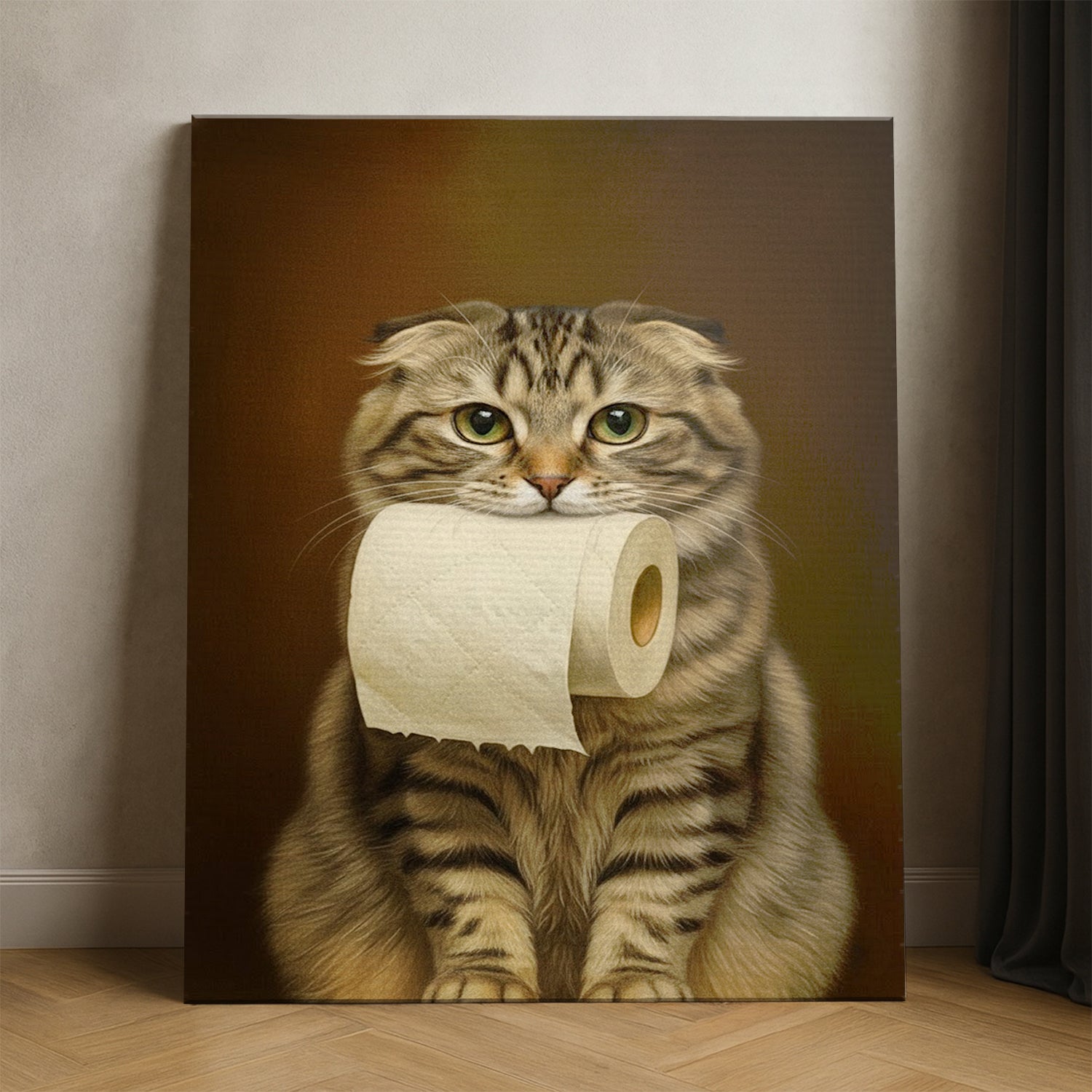Custom Photo Cat Bathroom Style 18 Canvas Gift For Cat Lovers