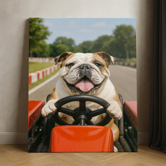 Custom Photo Dog Go Kart Canvas Gift For Dog Lovers
