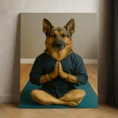 Custom Photo Yoga Dog Canvas Gift For Dog Lovers