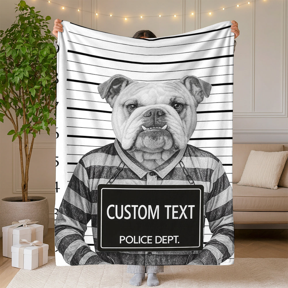 Custom Photo Dog Wanted By Pawlice Blanket Gift For Dog Lover