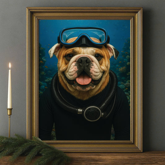 Custom Photo Scuba Diving Dog Gift For Dog Lovers