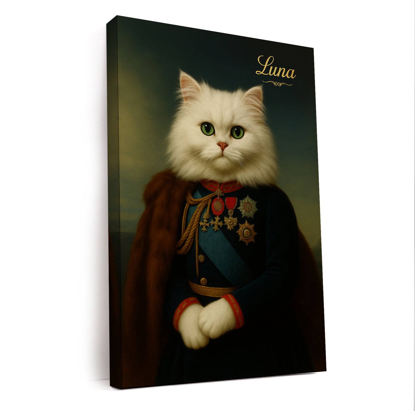 Custom Photo Imperial Minister Cat Canvas Gift For Cat Lovers