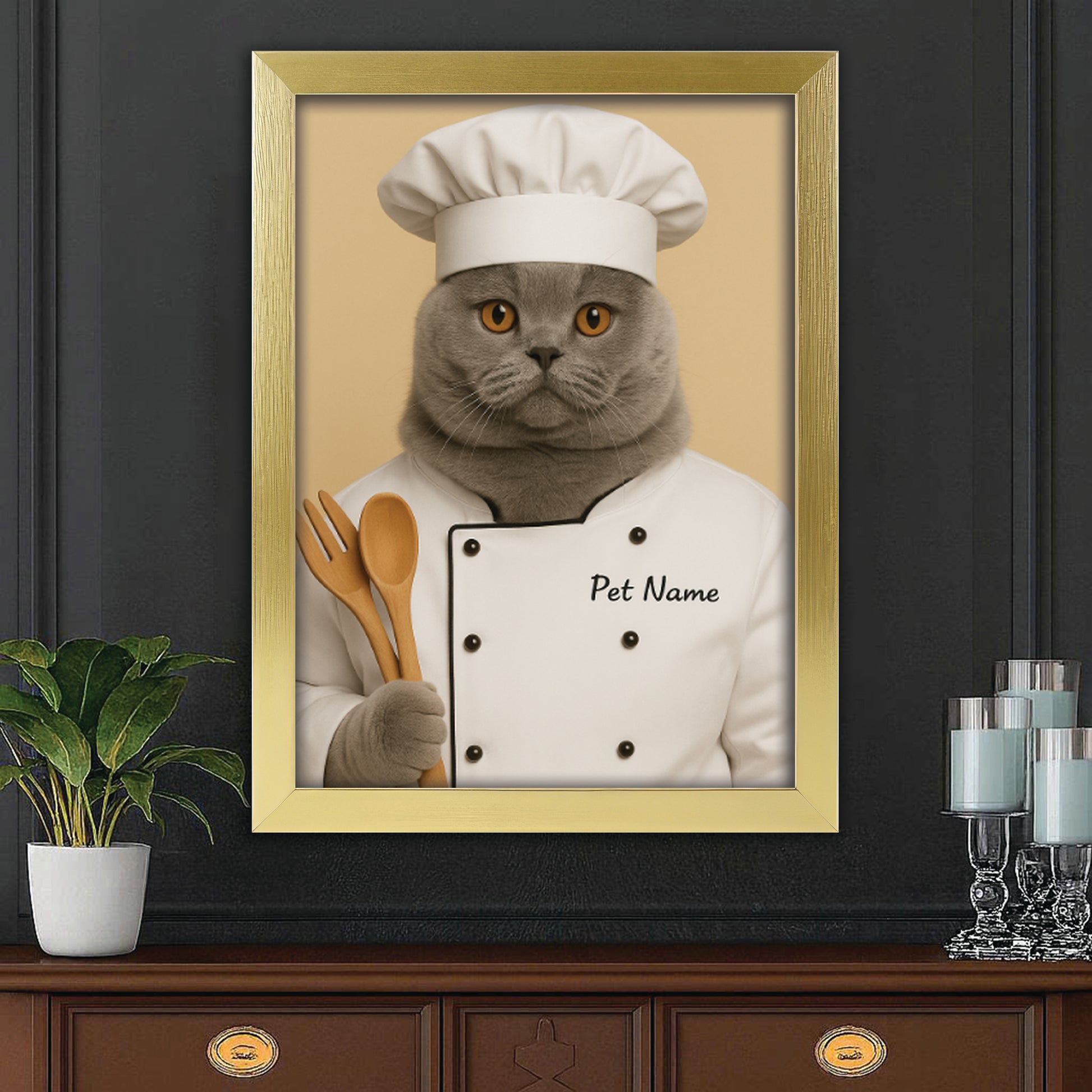 Custom Photo Cat Chef For Cat Lover