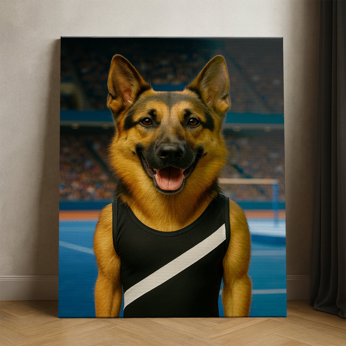 Custom Photo Gymnast Dog Canvas Gift For Dog Lovers