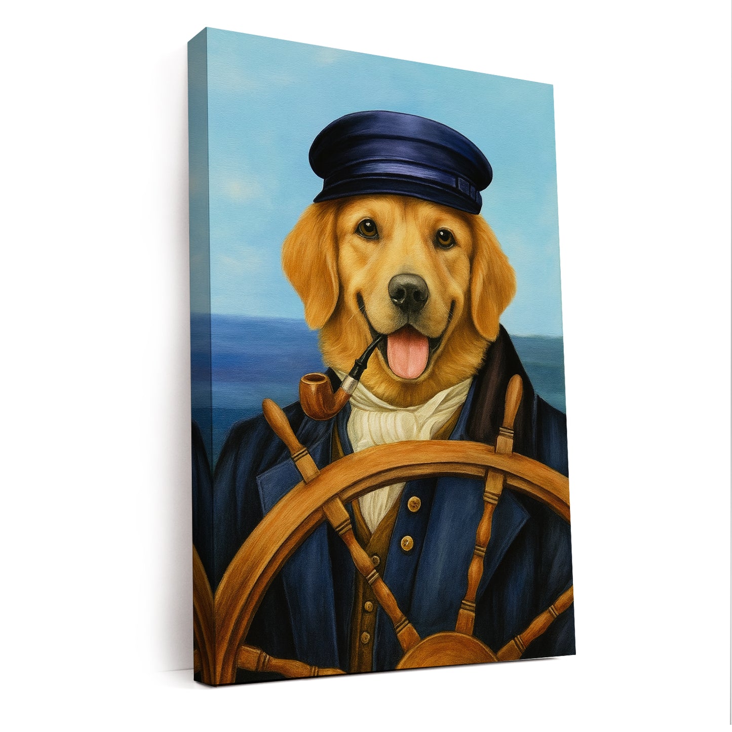 Custom Photo Sailor Dog Canvas Gift For Dog Lovers