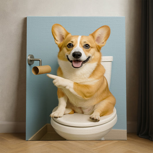 Custom Photo Dog Bathroom Style 33 Canvas Gift For Dog Lovers