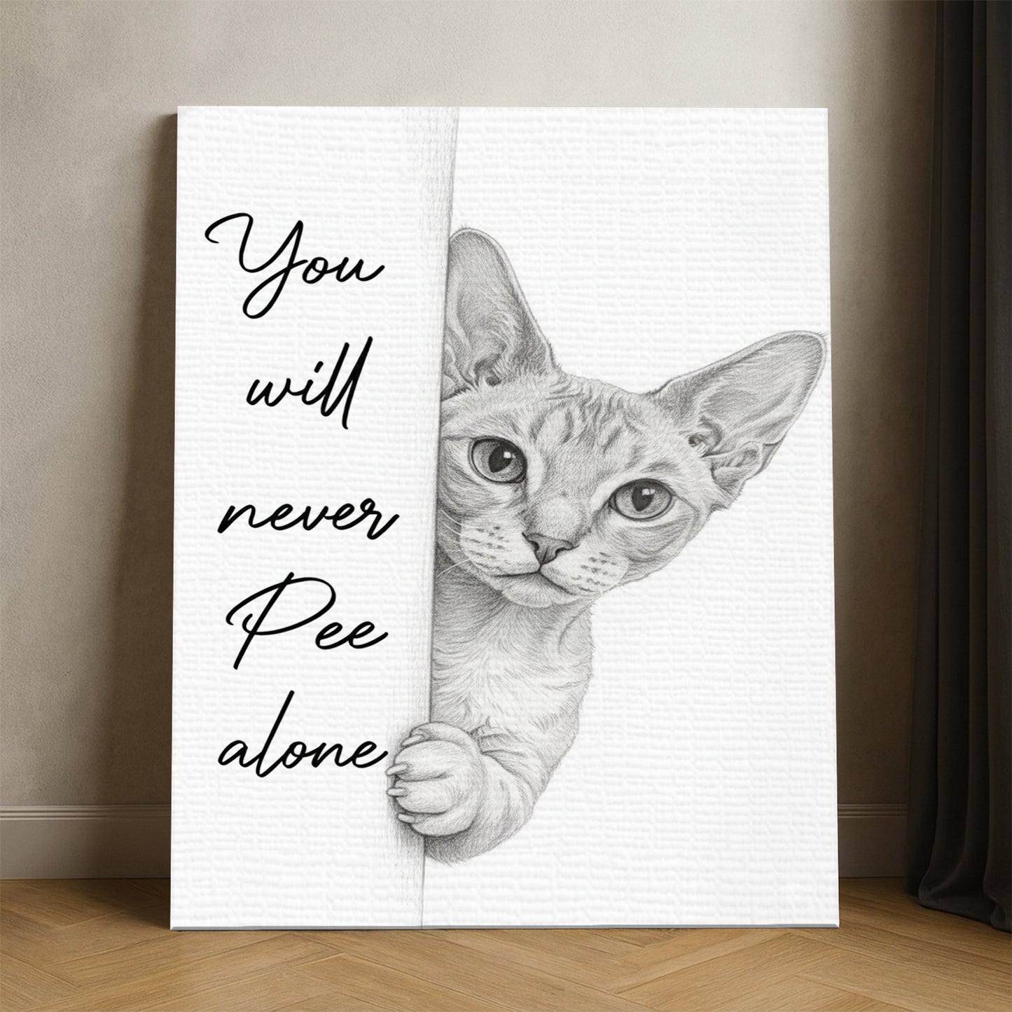 Custom Photo Cat Breed Bathroom Canvas Gift For Cat Lovers