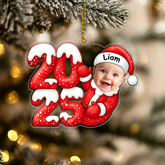 Custom Photo Baby 2025 Xmas