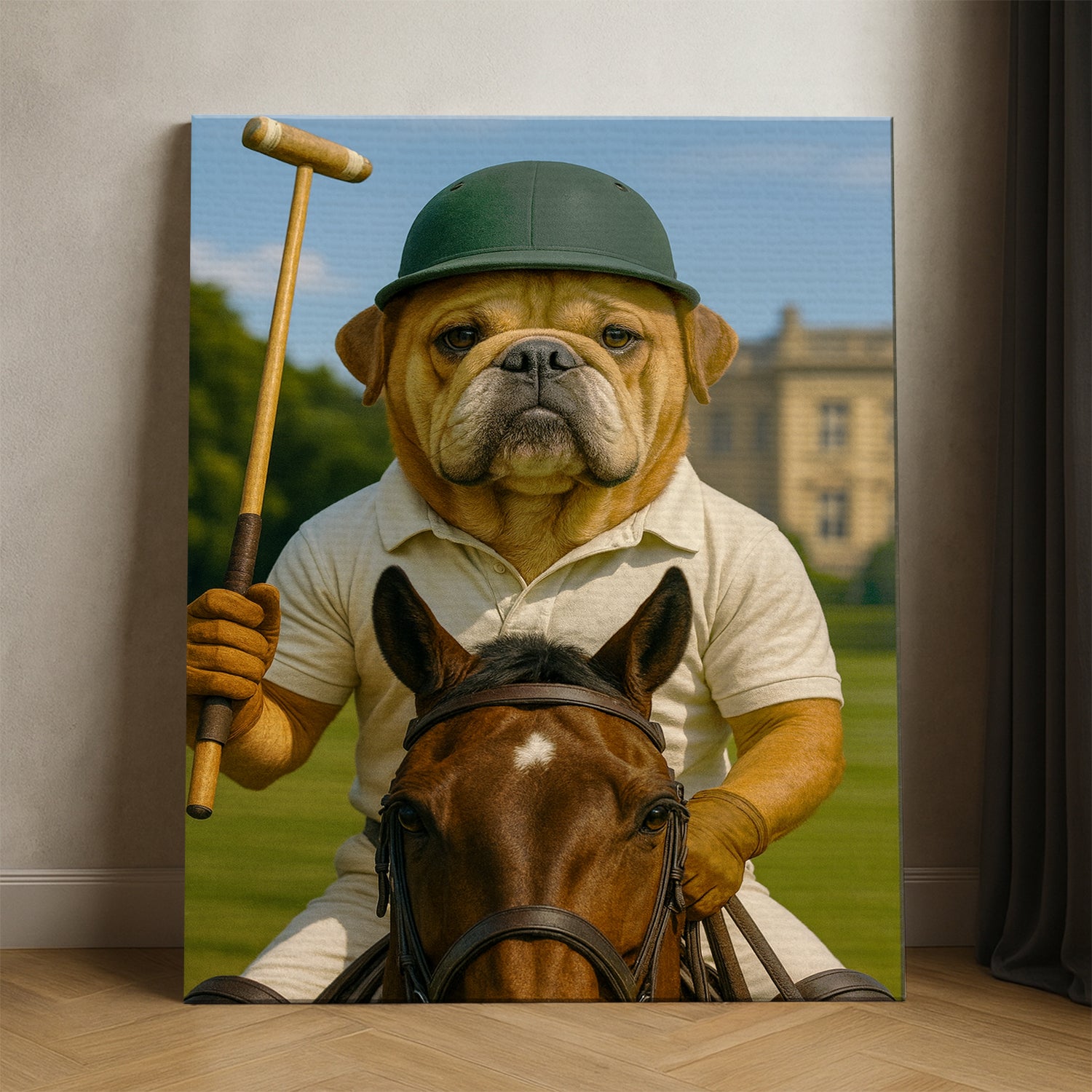 Custom Photo Polo Sport Dog Canvas Gift For Dog Lovers