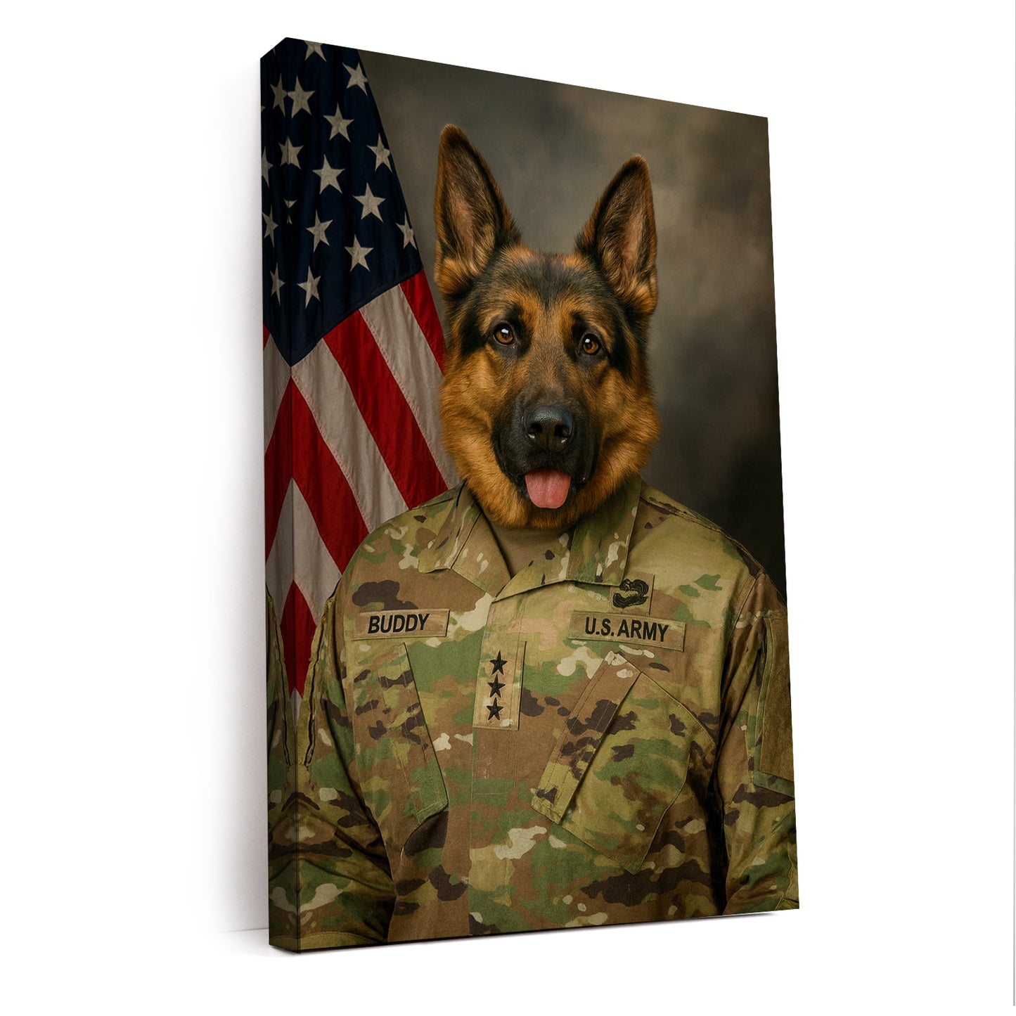 Custom Dog Photo Us Army Canvas _ Gift For Dog Lovers