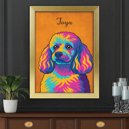 Custom Photo Minimalist Dog Canvas Framed Wall Art Gift For Dog Lovers