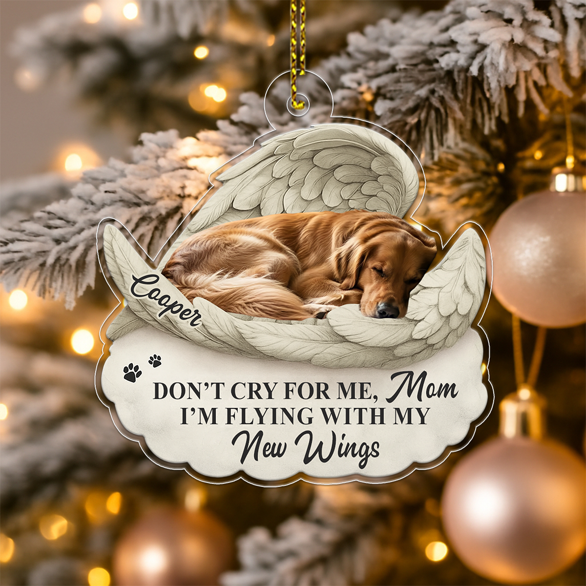 Personalized Pet Christmas Memorial Sympathy Gifts For Dogs, Cats