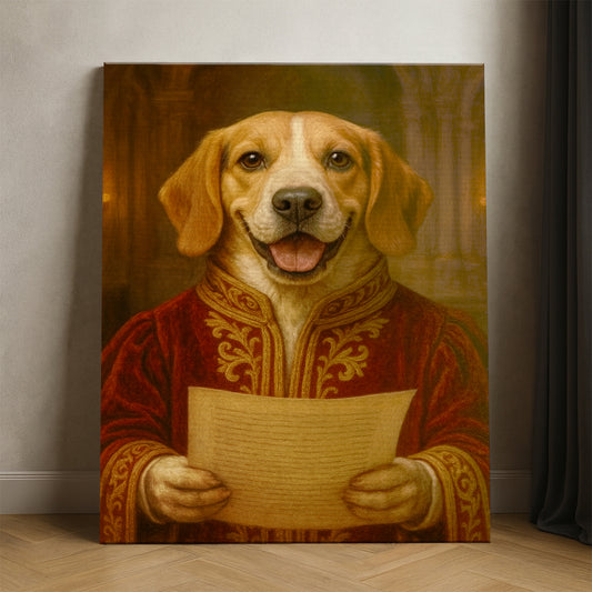 Custom Photo Dog Royal Style 06 Canvas Gift For Dog Lovers
