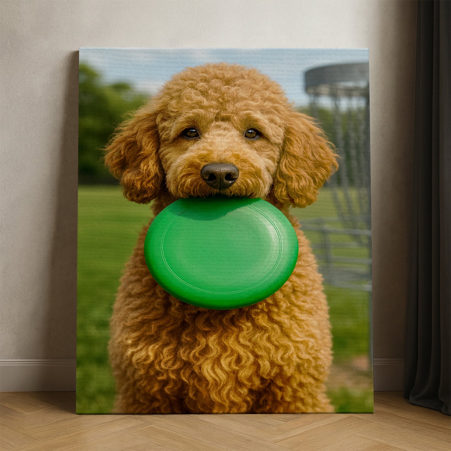 Custom Photo Disc Golf Dog Canvas Gift For Dog Lovers