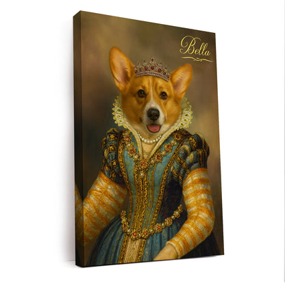 Custom Photo Sapphire Queen Dog Canvas Gift For Dog Lovers