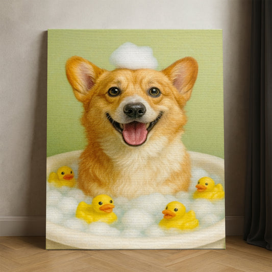 Custom Photo Dog Bathroom Style 25 Canvas Gift For Dog Lovers