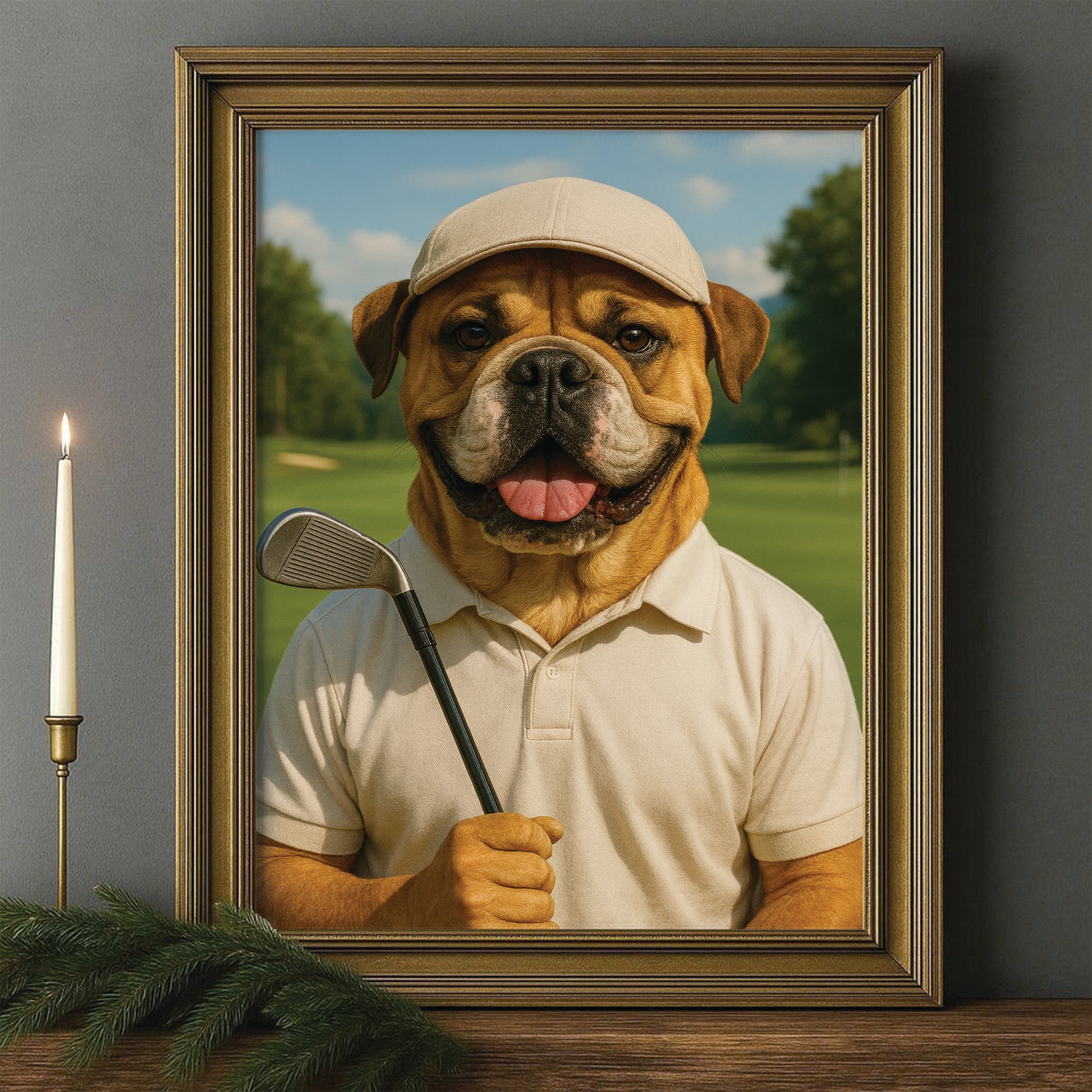 Custom Photo Golfer Dog Gift For Dog Lovers