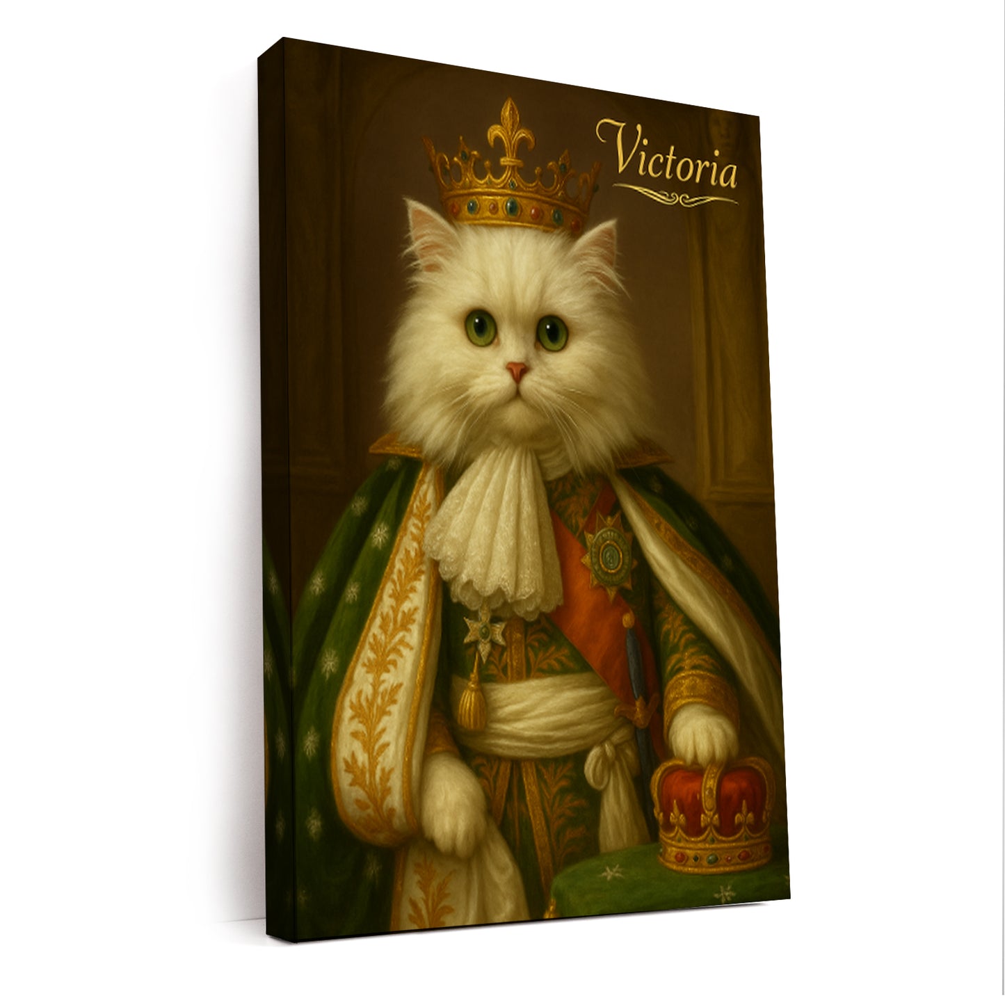 Custom Photo Napoleon Cat Canvas Gift For Cat Lovers