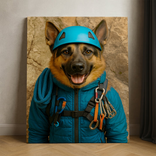 Custom Photo Climber Dog Canvas Gift For Dog Lovers