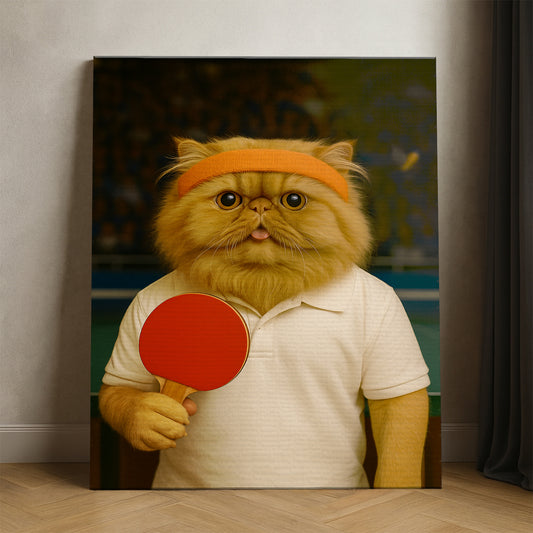 Custom Photo Table Tennis Cat Gift For Cat Lovers