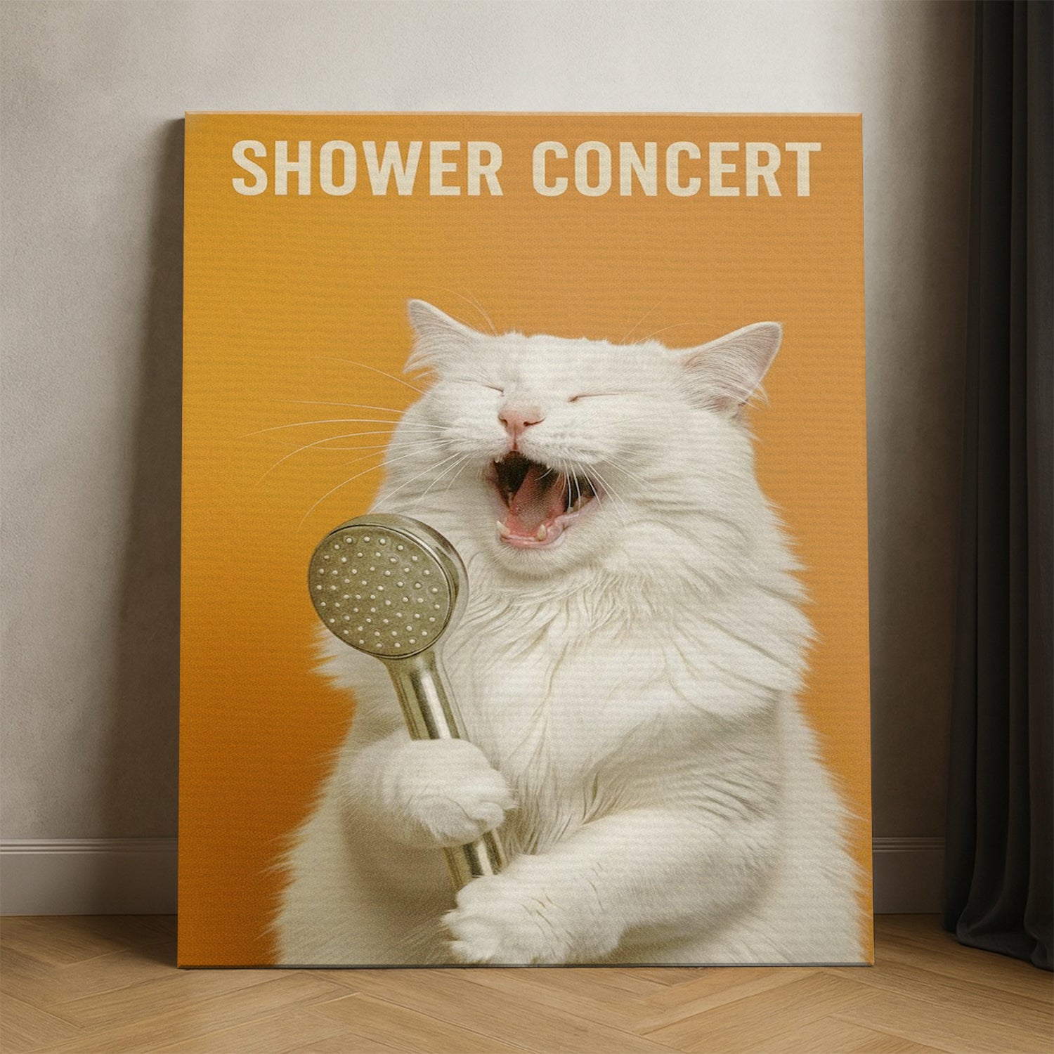 Custom Photo Cat Bathroom Style 32 Canvas Gift For Cat Lovers