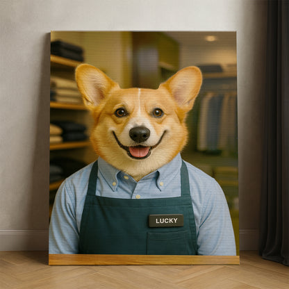 Custom Photo Clothing Store Dog Canvas Gift For Dog Lovers