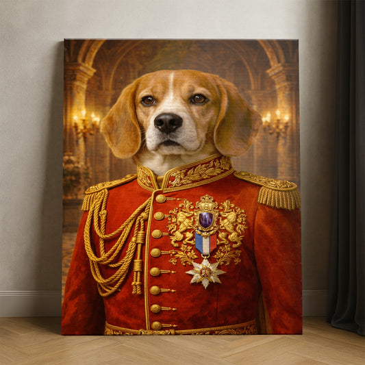 Custom Photo Royal King Dog Style 02 Canvas Gift For Dog Lovers