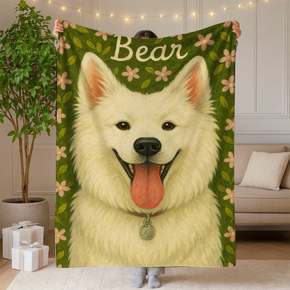 Custom Dog Portraits From Photo From Photo Blanket For Dog Lover