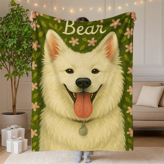 Custom Dog Portraits From Photo From Photo Blanket For Dog Lover