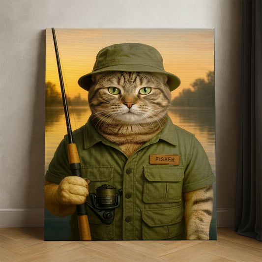 Custom Photo Fisher Canvas Canvas Gift For Canvas Lovers